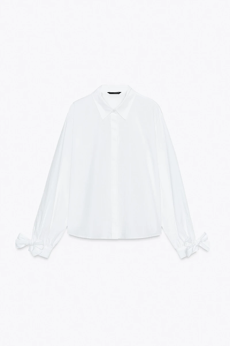 CHEMISE POPELINE AVEC LACETS