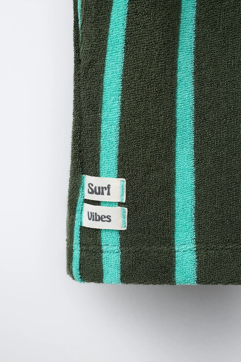 STRIPED TERRYCLOTH SHORTS