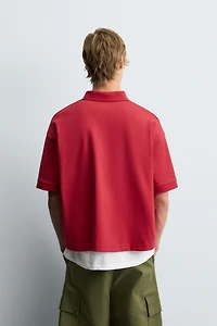 EMBROIDERED TEXT POLO SHIRT