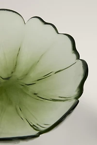 FLORAL GLASS BOWL