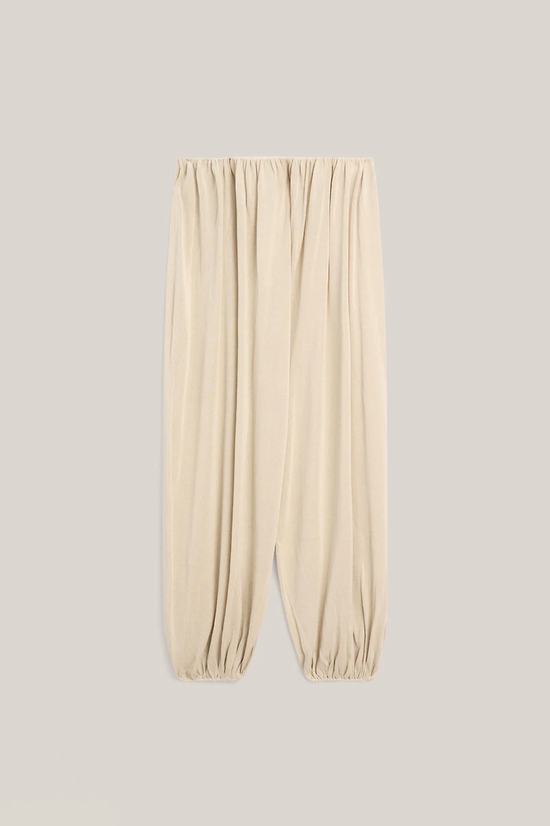 Silk blend total look sarouel trousers - LIMITED EDITION