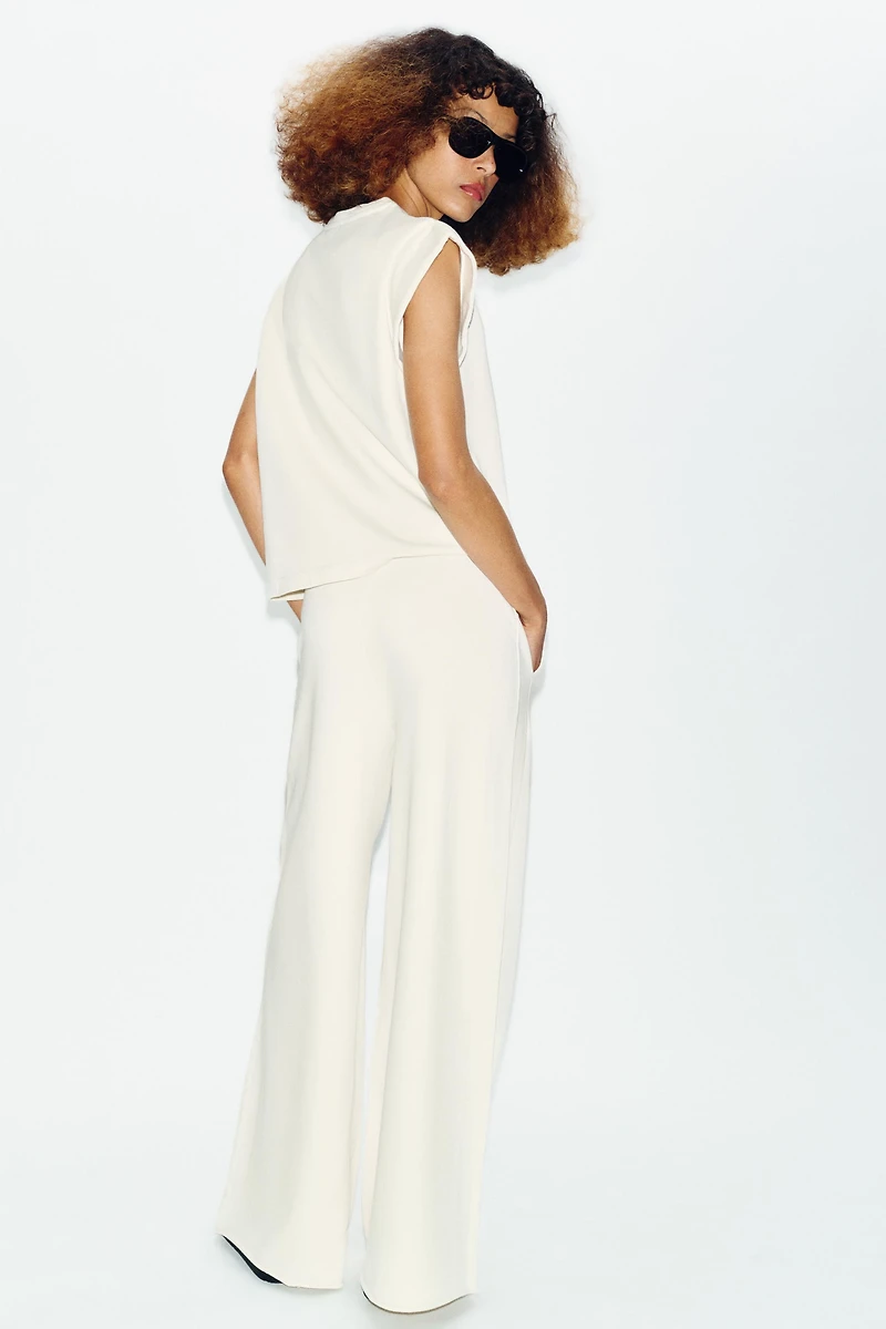 WIDE LEG PLUSH PANTS