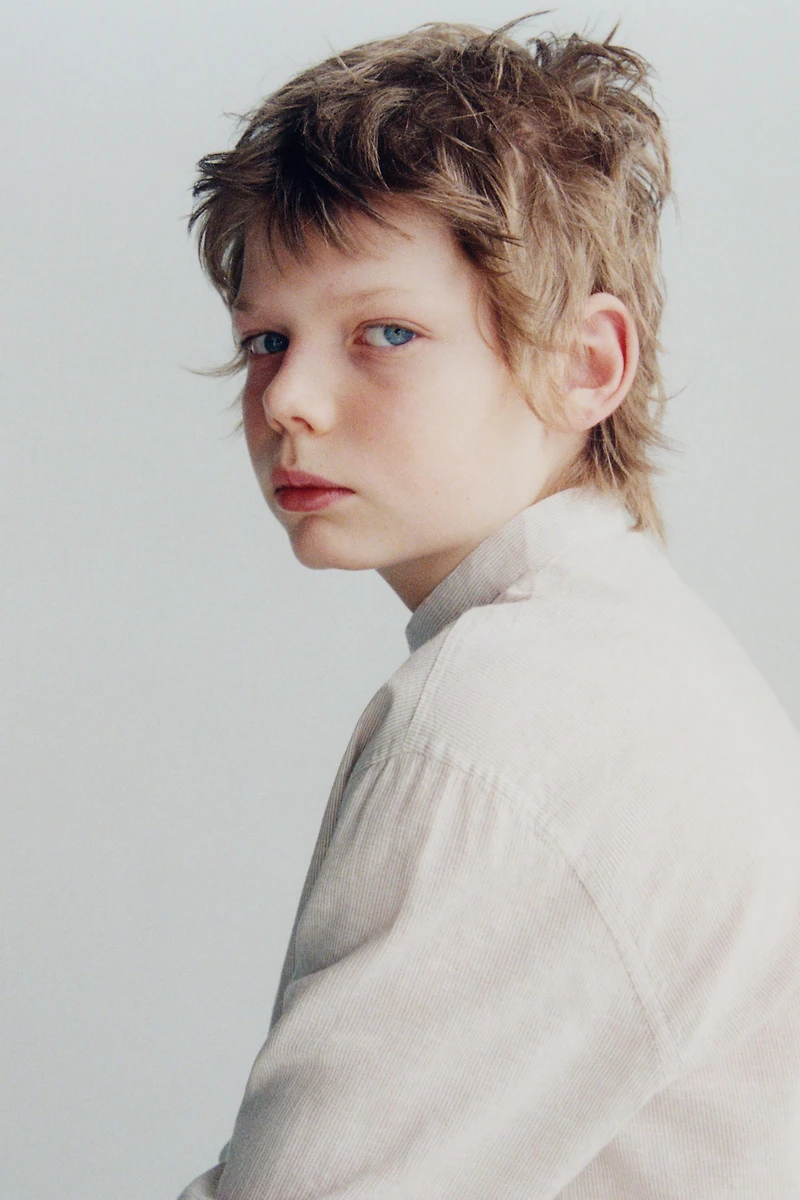 STRIPED SHIRT WITH COTTON AND LINEN