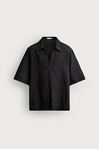 RELAXED FIT JACQUARD POLO SHIRT