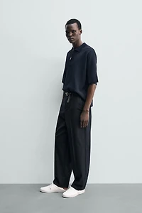 KNIT ZIP POLO SHIRT