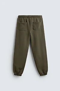 WASHED EFFECT RELAXED FIT PANTS