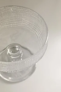 ICE-CREAM CUP GLASS WITH RAISED DESIGN