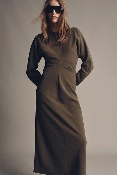 DRAPED MIDI DRESS ZW COLLECTION