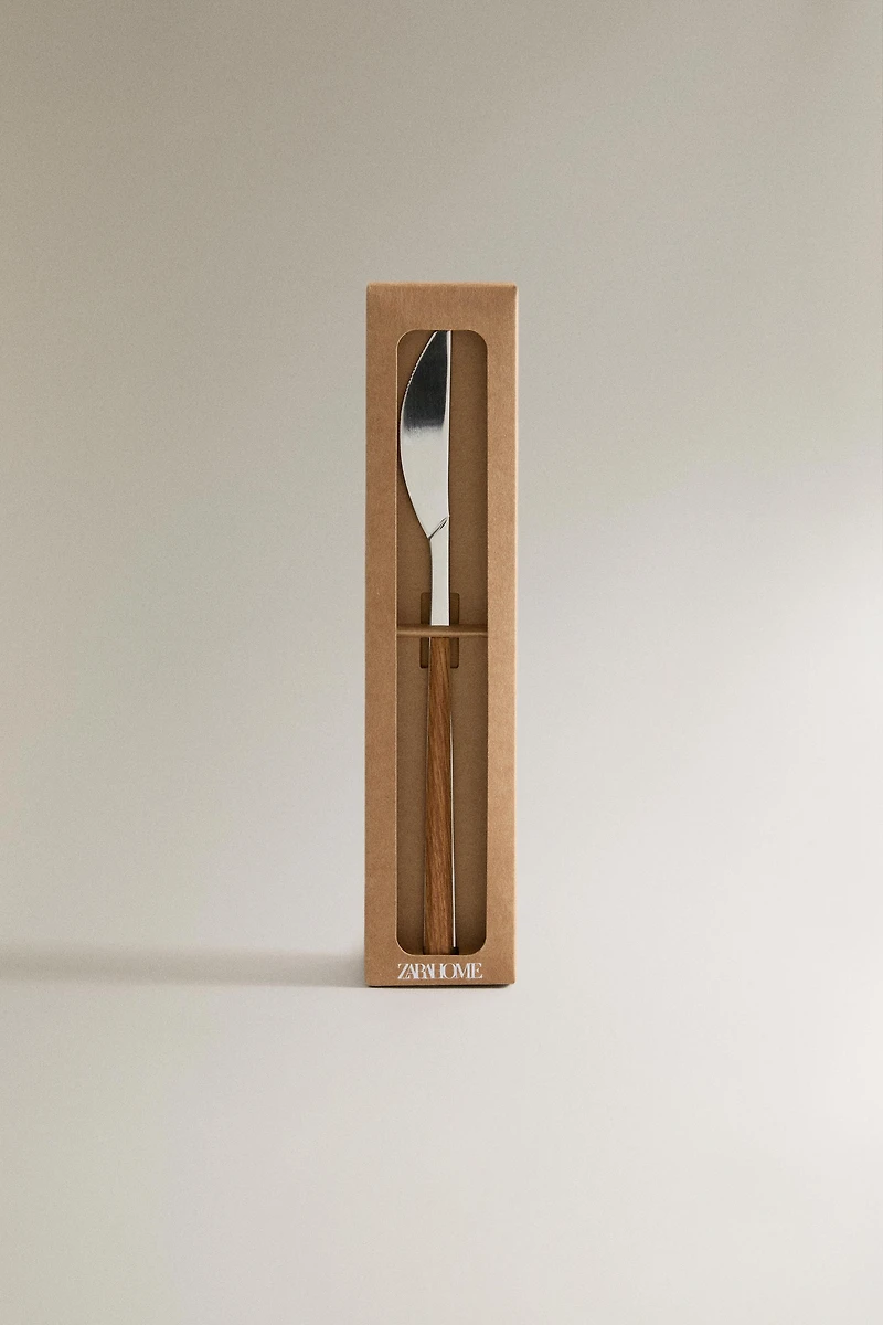 WOOD-EFFECT HANDLE KNIVES (PACK OF 4)