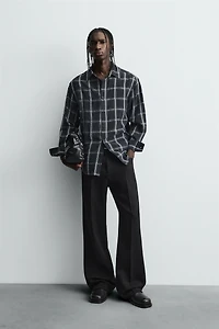 PLAID FLUID SHIRT