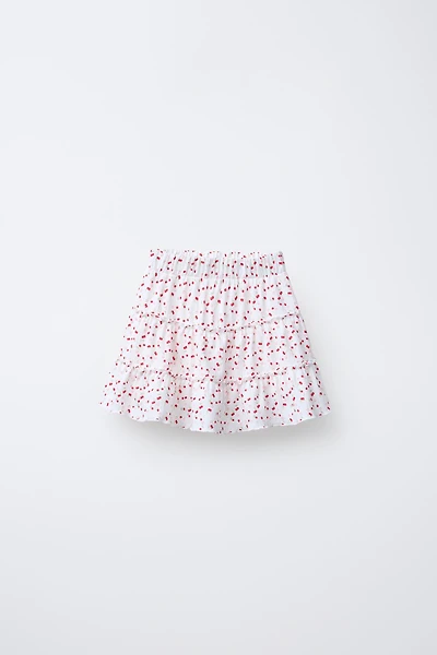 TEXTURED PRINT SKORT