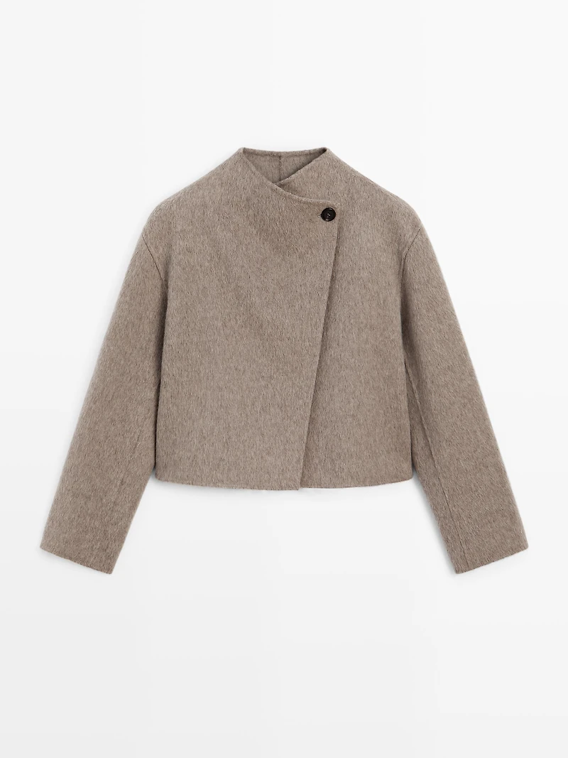 Manteau court finition brossée