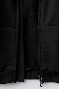 ZIP-UP TEXT SWEATSHIRT