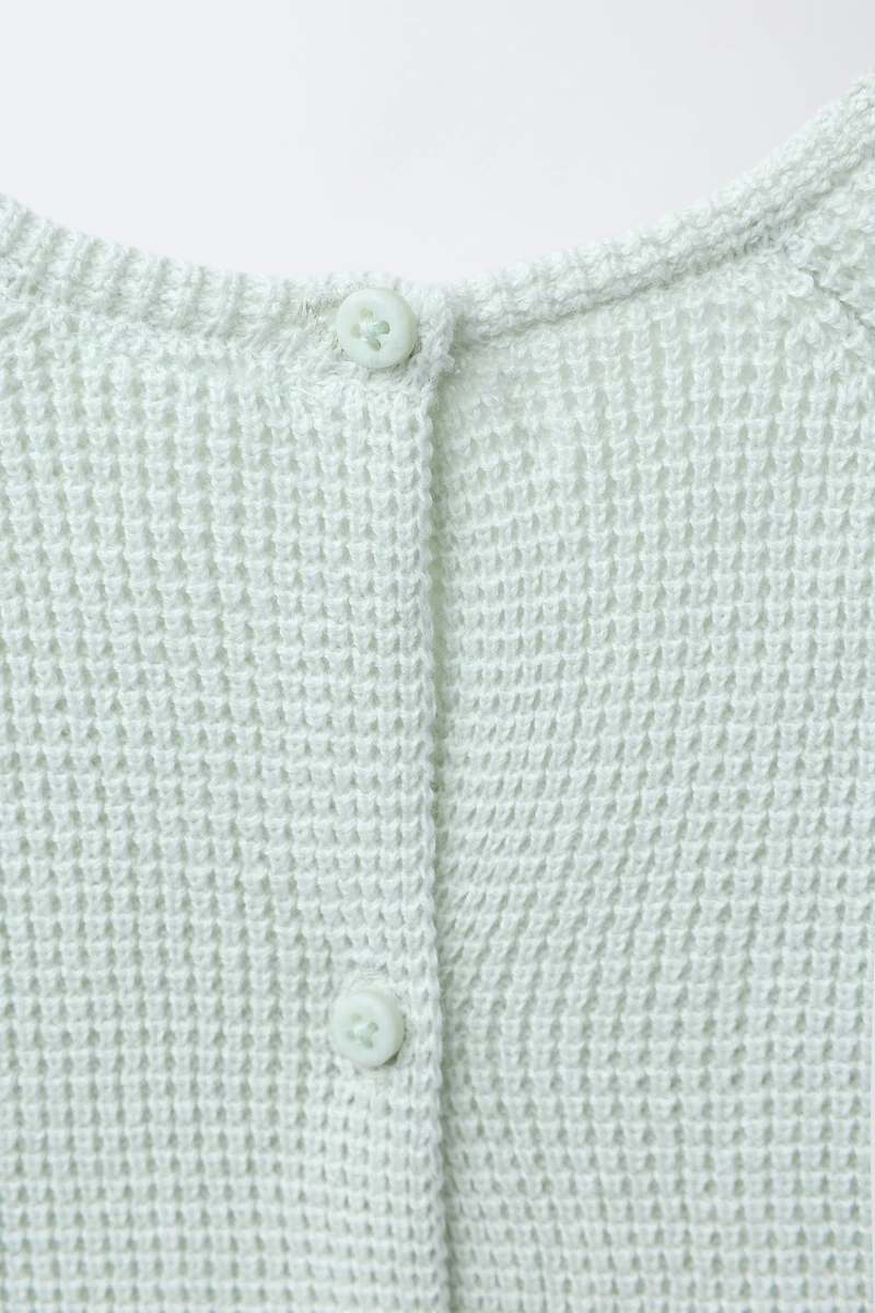 EMBROIDERED DOG PURL KNIT JUMPER