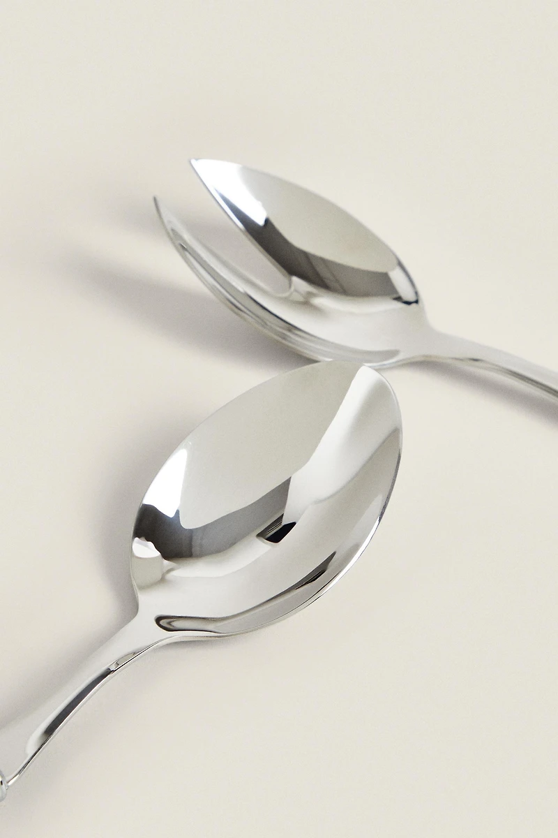 SALAD FLATWARE SET WITH COLORED HANDLE (SET OF 2)