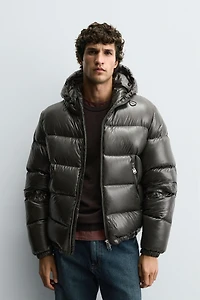 100% FEATHER WATER REPELLENT PUFFER JACKET