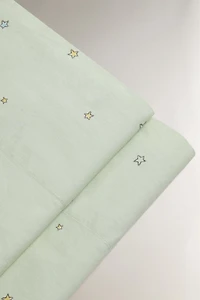 KIDS' COTTON STAR PRINT FLAT SHEET
