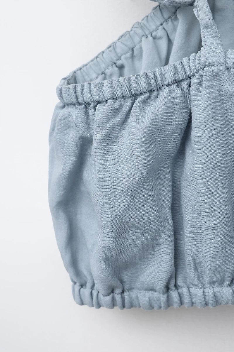 100% RAMIE CROPPED TOP