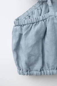 100% RAMIE CROPPED TOP