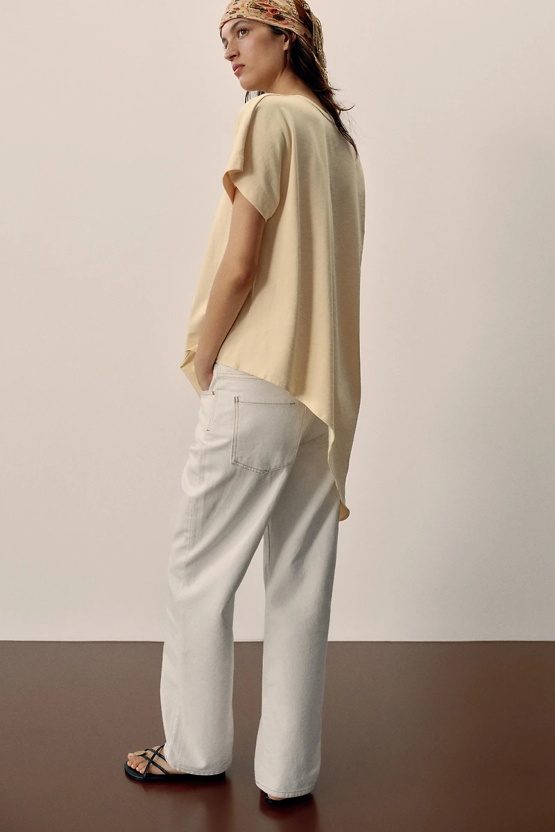 ASYMMETRIC SHORT SLEEVE T-SHIRT