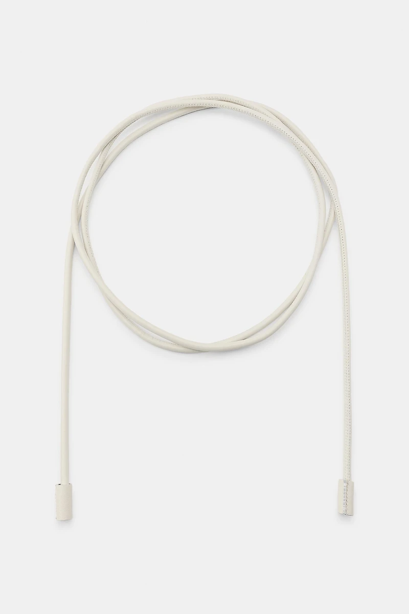 100% LEATHER CORD BELT