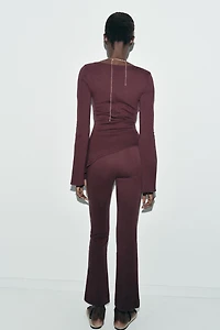 PANTALON INTERLOCK FLARE NERVURE