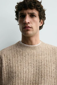 RIBBED BUTTONED JUMPER