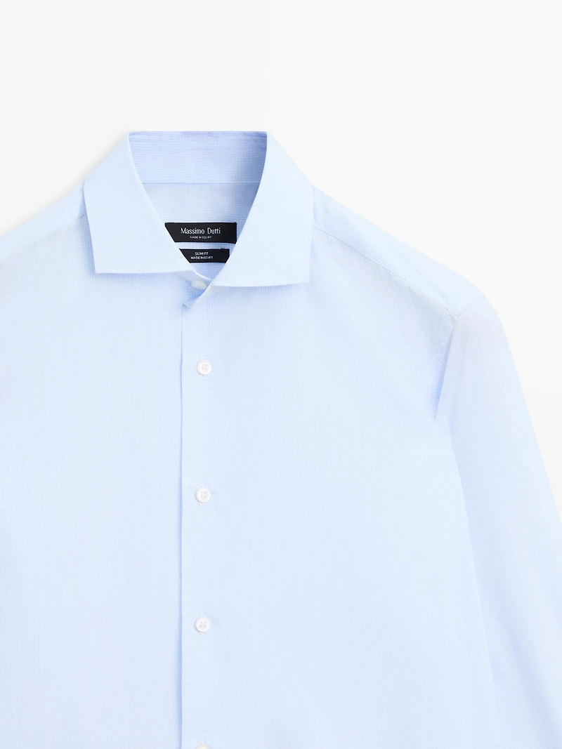 Slim fit 100% cotton shirt