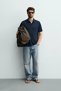STRIPED JACQUARD REGULAR FIT POLO