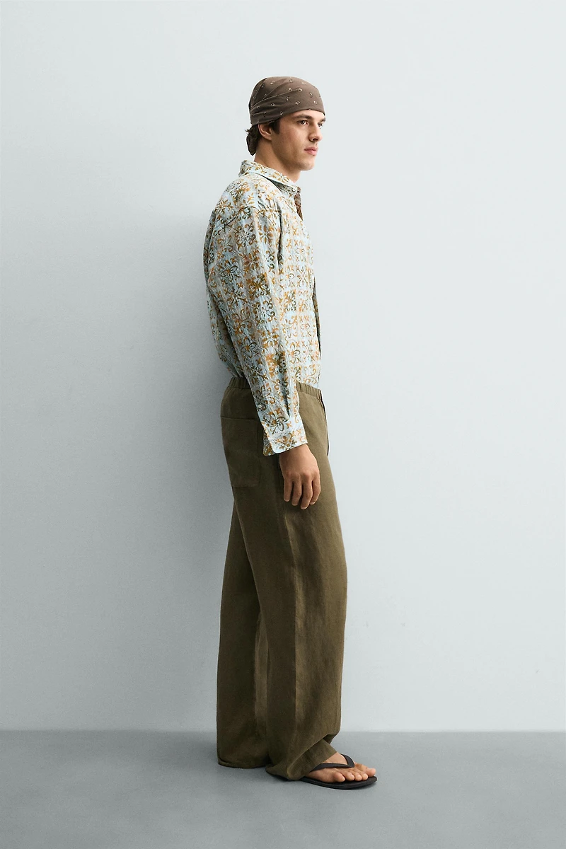 RELAXED FIT GEOMETRIC PRINT SHIRT