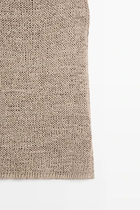 Knit cotton blend top