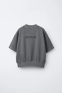 SHORT SLEEVE SWEATSHIRT AND CARGO BERMUDA SET
