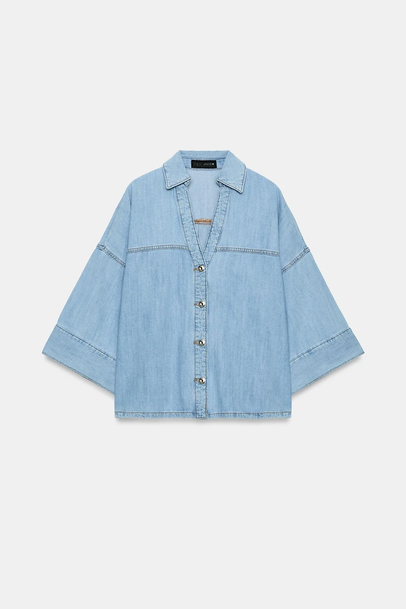 Z1975 WIDE SLEEVE DENIM SHIRT