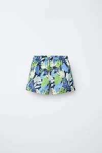 6-14 YEARS/ LEAF PRINT SWIM SHORTS