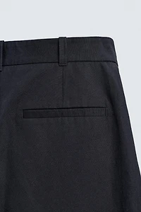 PANTALON STRUCTURÉ EN COTON ET LIN