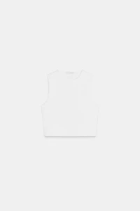 TOP CROPPED EN COTON