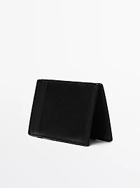 Portefeuille vertical « magic » en cuir nappa