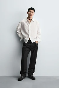 IRREGULAR STRIPE FLOWY SHIRT