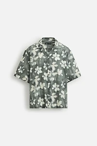 ABSTRACT FLORAL PRINT SHIRT
