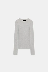 SEMI-SHEER KNIT TOP