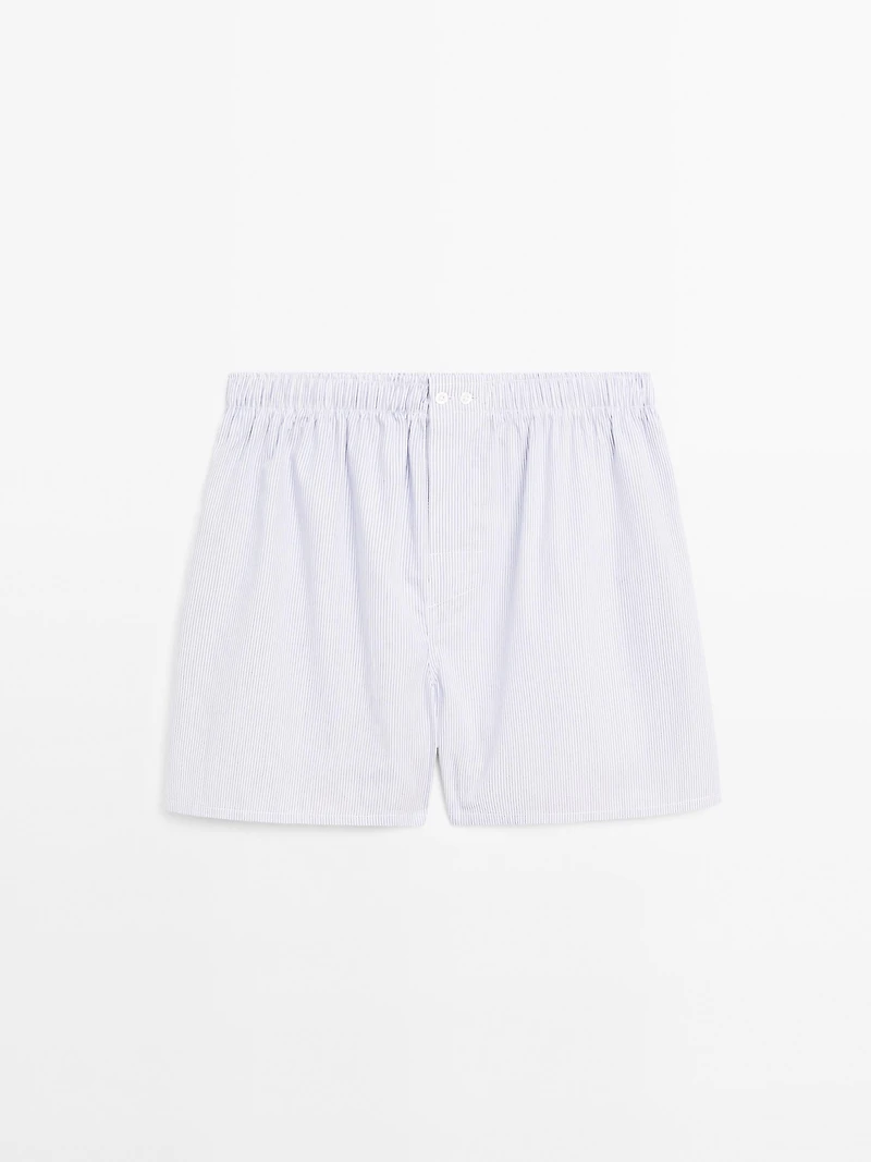 Double stripe print boxers
