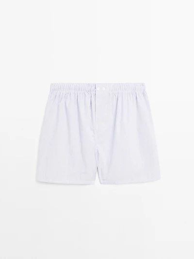 Double stripe print boxers