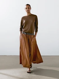 100% linen boat neck sweater