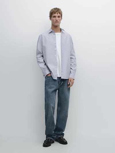 100% cotton regular fit Oxford shirt