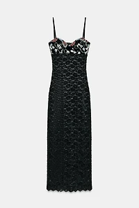 EMBROIDERED LACE DRESS