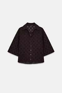 EYELET EMBROIDERED SHIRT