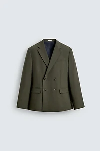 WOOL DOUBLE BREASTED SUIT BLAZER
