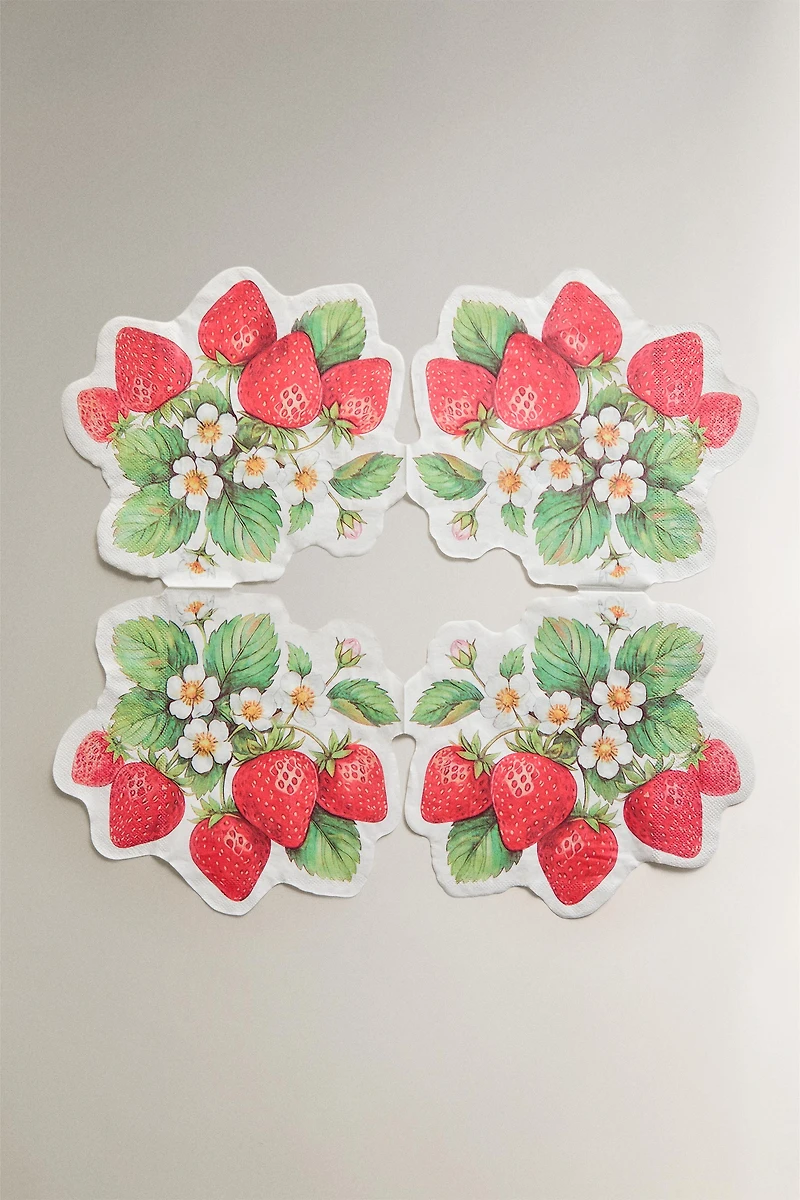 STRAWBERRY PRINT PAPER NAPKINS (PACK OF 20)