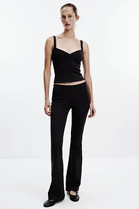 SWEETHEART NECKLINE BUTTON TOP