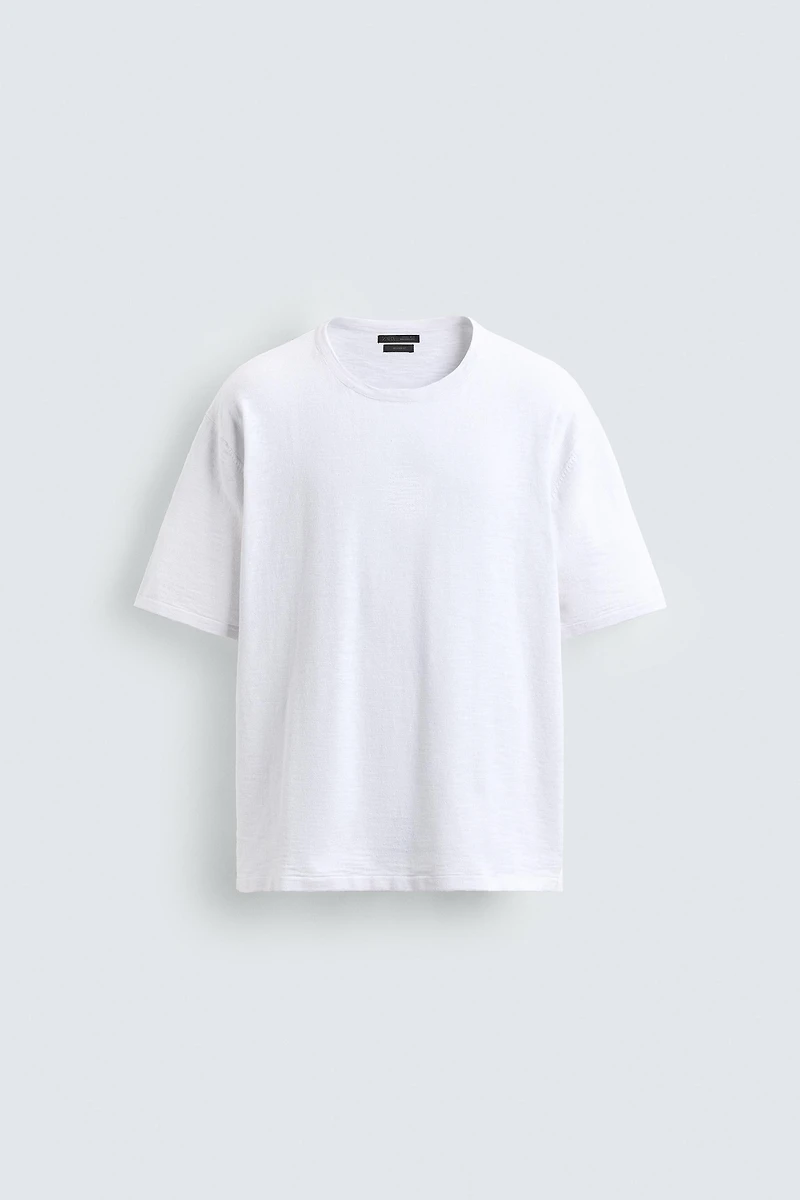 FLAMÉ TEXTURED KNIT T-SHIRT